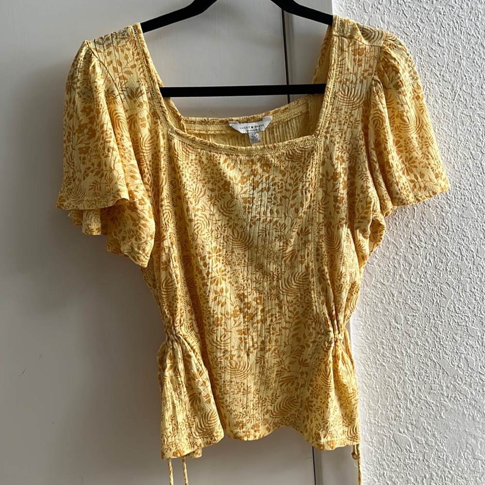 Lucky Brand Yellow Top